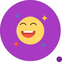 sonrisa largo circulo icono vector