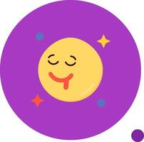 Drooling Long Circle Icon vector