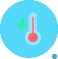 Low temperature Long Circle Icon vector