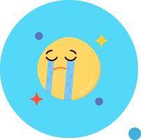 Cry Long Circle Icon vector