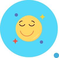 Relieved Long Circle Icon vector