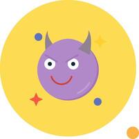 Demon Long Circle Icon vector