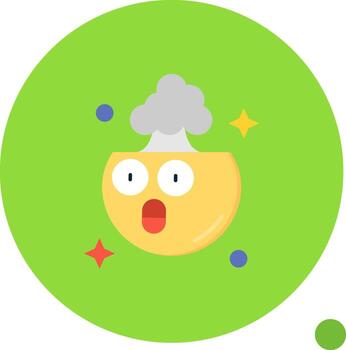 explotando largo circulo icono vector