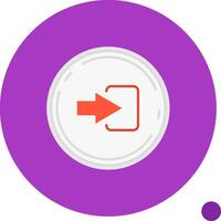 Log in Long Circle Icon vector
