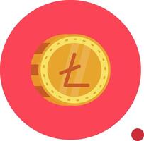 Litecoin Long Circle Icon vector