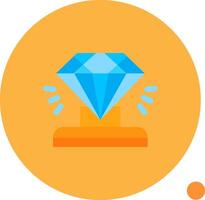 Diamond Long Circle Icon vector