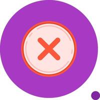 Cancel Long Circle Icon vector