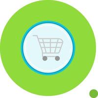 Shopping cart Long Circle Icon vector