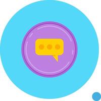 Comment Long Circle Icon vector