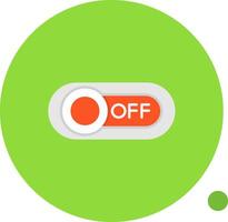 Off Long Circle Icon vector