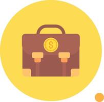 Money bag Long Circle Icon vector