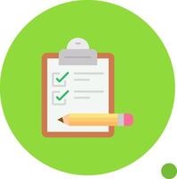 Exam Long Circle Icon vector