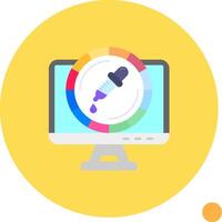 Color Long Circle Icon vector