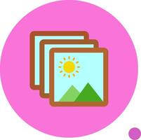 Gallery Long Circle Icon vector