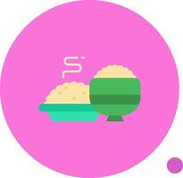 Meal Long Circle Icon vector