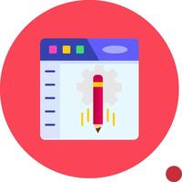 Content management Long Circle Icon vector