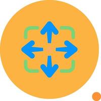 Move Long Circle Icon vector