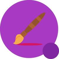 Paint brush Long Circle Icon vector