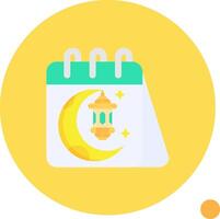 Calendar Long Circle Icon vector