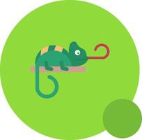 Chameleon Long Circle Icon vector