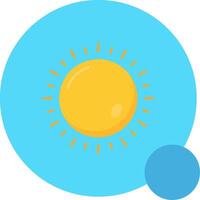 Sun Long Circle Icon vector