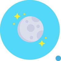 Moon Long Circle Icon vector