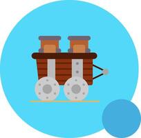 Cart Long Circle Icon vector