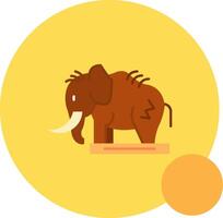 Mammoth Long Circle Icon vector