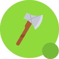 Axe Long Circle Icon vector