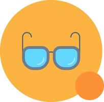 Eyeglasses Long Circle Icon vector