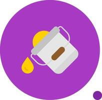 Bucket Long Circle Icon vector