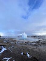 A view of a Geysir in Iceland photo