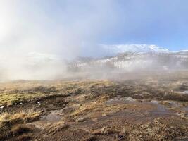 A view of the Iceland Countryside near the Geysir photo