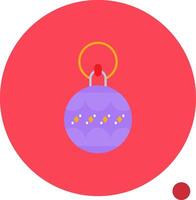 Bauble Long Circle Icon vector