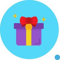 Gift Long Circle Icon vector