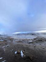 A view of a Geysir in Iceland photo