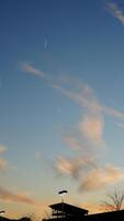 The beautiful sunset view with the colorful clouds and sky as background photo