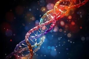 Spiral structure of human DNA Isolated DNA structure photo