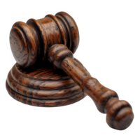 AI generated judge gavel isolated on transparent background ,generative ai png