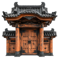 AI generated torii gate isolated on transparent background ,Chinese temple gate, generative ai png