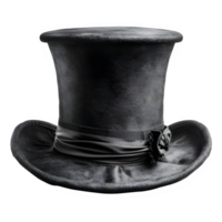 AI generated top hat isolated on transparent background ,magician png ,generative ai