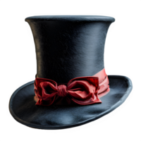 AI generated top hat isolated on transparent background ,magician png ,generative ai