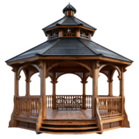 AI generated gazebo isolated on transparent background ,gazebo png ,generative ai