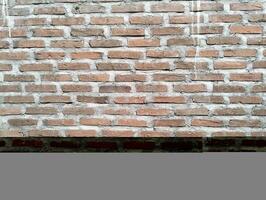 Red color brick wall for brickwork background design. Close up photo