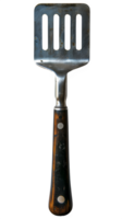 AI generated Stainless kitchen spatula isolated on transparent background ,generative ai png