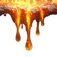 AI generated Hot molten Lava melt isolated on white background ,png liquid magma ,generative ai png