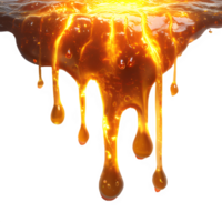 AI generated Hot molten Lava melt isolated on white background ,png liquid magma ,generative ai png