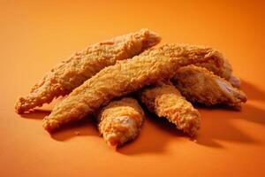 AI generated Golden Fried Chicken Tenders photo