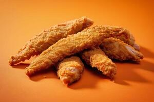 AI generated Golden Fried Chicken Tenders photo