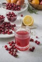 ai generado refrescante arándano bebida con ingredientes foto